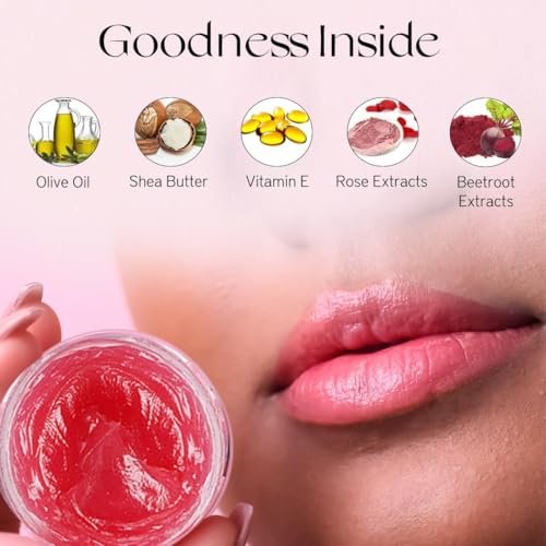 Nourish Mantra Beetroot & Rose Lip Balm with SPF – Moisturizing & Tinted Lip Care for Dry, Chapped Lips - görsel 6