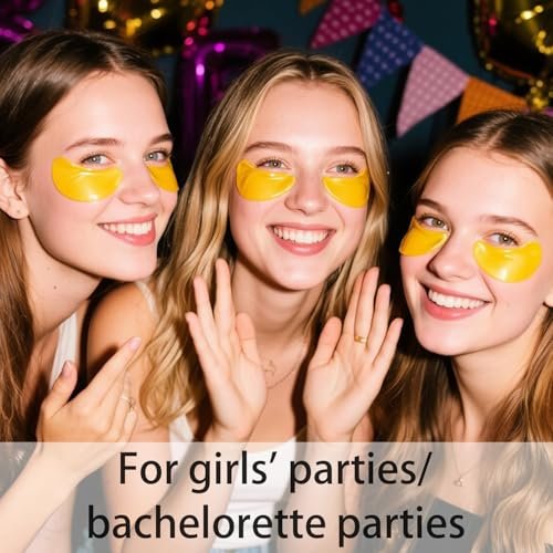 30 Pairs Gold Crystal Gel Collagen Lip & Eye Mask - Bulk Party Favors, Bridesmaid & Teacher Gifts - görsel 14