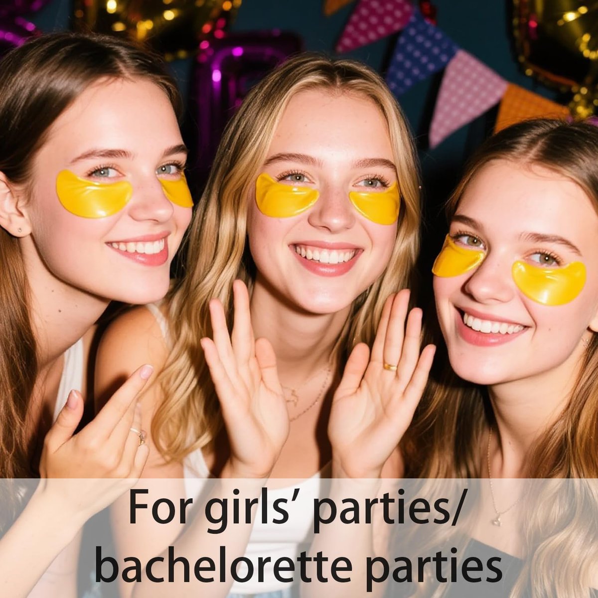 30 Pairs Gold Crystal Gel Collagen Lip & Eye Mask - Bulk Party Favors, Bridesmaid & Teacher Gifts - görsel 13