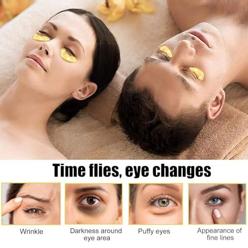 30 Pairs Gold Crystal Gel Collagen Lip & Eye Mask - Bulk Party Favors, Bridesmaid & Teacher Gifts - görsel 6
