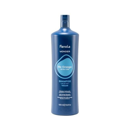Fanola Wonder Blue Shampoo for Brunettes - Toning Shampoo for Light Brown to Platinum Hair - Neutralizes Orange & Brassy Tones - Vegan & Sulfate-Free (33.8 fl oz) Avelisse
