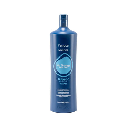 Fanola Wonder Blue Shampoo for Brunettes - Toning Shampoo for Light Brown to Platinum Hair - Neutralizes Orange & Brassy Tones - Vegan & Sulfate-Free (33.8 fl oz) Avelisse