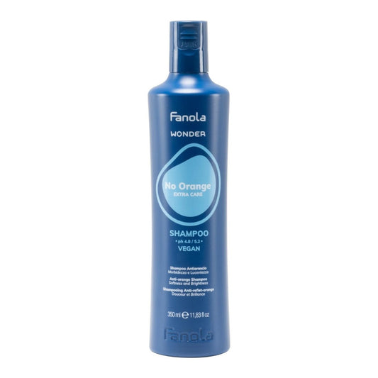 Fanola Wonder Blue Shampoo for Brunettes - Toning Shampoo for Light Brown to Platinum Hair, Neutralizes Orange & Brassy Tones, Vegan & Sulfate-Free (11.8 fl oz)