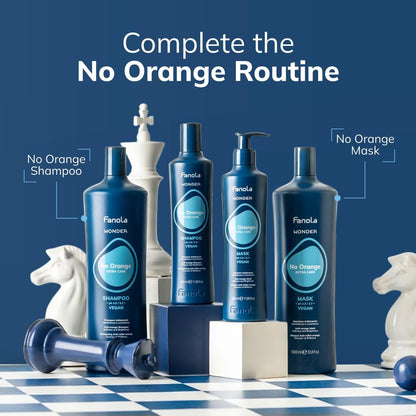 Fanola Wonder Blue Shampoo for Brunettes - Toning Shampoo for Light Brown to Platinum Hair, Neutralizes Orange & Brassy Tones, Vegan & Sulfate-Free (11.8 fl oz)