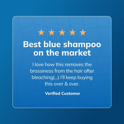 Fanola Wonder Blue Shampoo for Brunettes - Toning Shampoo for Light Brown to Platinum Hair, Neutralizes Orange & Brassy Tones, Vegan & Sulfate-Free (11.8 fl oz)