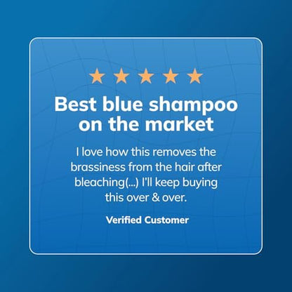 Fanola Wonder Blue Shampoo for Brunettes - Toning Shampoo for Light Brown to Platinum Hair, Neutralizes Orange & Brassy Tones, Vegan & Sulfate-Free (11.8 fl oz)
