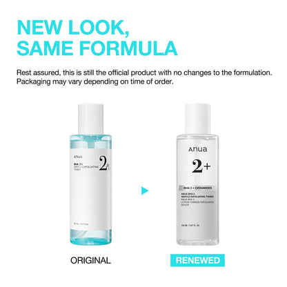 ANUA BHA 2% Gentle Exfoliating Toner – Mild Salicylic Acid Facial Exfoliant with Tea Tree, Hyaluronic Acid & Ceramides (150ml)
