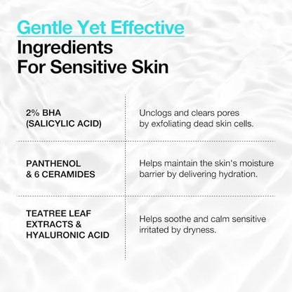 ANUA BHA 2% Gentle Exfoliating Toner – Mild Salicylic Acid Facial Exfoliant with Tea Tree, Hyaluronic Acid & Ceramides (150ml)