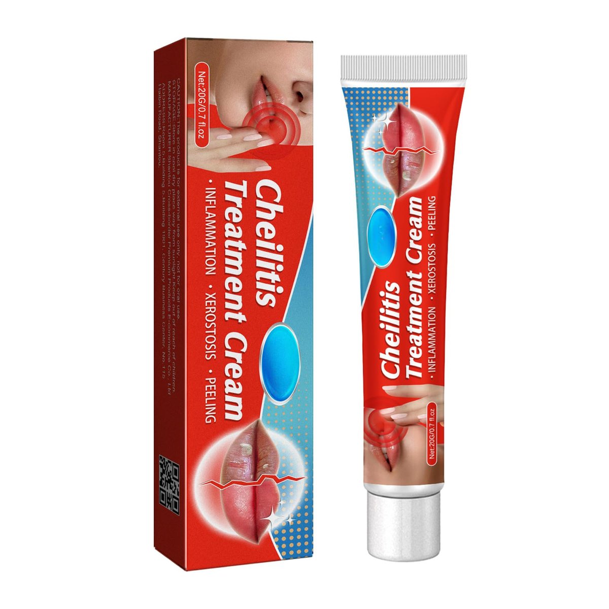Dry Cracked Lips - Natural Healing Lip Balm, Organic All-Day Moisture Cheilitis Treatment Cream - Men, Women & Children, Dermatologist Recommended - görsel 1