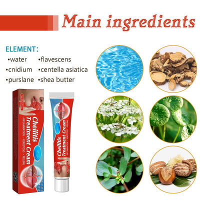 Dry Cracked Lips - Natural Healing Lip Balm, Organic All-Day Moisture Cheilitis Treatment Cream - Men, Women & Children, Dermatologist Recommended