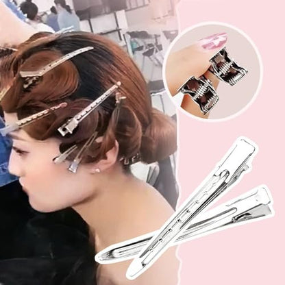 30 Packs Duck Bill Hair Clips - Rustproof Metal Alligator Curl Clips for Hair Styling, Coloring, and Sectioning - 3.5 Inches Silver