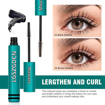 LGSZGDCN Sensational Washable Mascara – Black Liquid Extensions, Long-Lasting, Thick, Waterproof & Smudge-Proof, Hypoallergenic, 0.38 Fl Oz