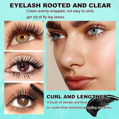 LGSZGDCN Sensational Washable Mascara – Black Liquid Extensions, Long-Lasting, Thick, Waterproof & Smudge-Proof, Hypoallergenic, 0.38 Fl Oz