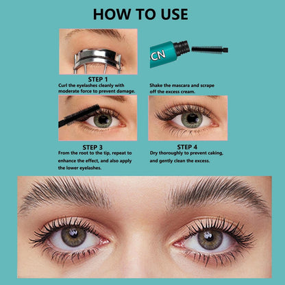 LGSZGDCN Sensational Washable Mascara – Black Liquid Extensions, Long-Lasting, Thick, Waterproof & Smudge-Proof, Hypoallergenic, 0.38 Fl Oz