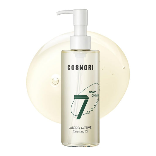 COSNORI 7-Complex Micro Active Cleansing Oil – Korean Vegan Facial Cleansing Oil, Fresh and Light Finish – Gentle Makeup Remover for Face, Hypoallergenic, Fermented 7-Oil Complexes, 6.7 fl.oz.