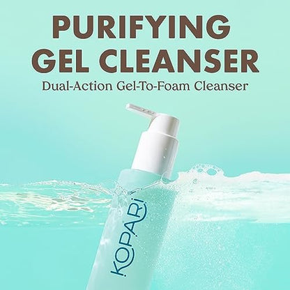 Kopari Marine Clean Purifying Gel Cleanser – Amino Acid & Vitamin B5 Infused, Gentle Gel-to-Foam Face Wash, 5 oz Avelisse
