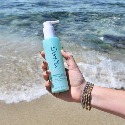 Kopari Marine Clean Purifying Gel Cleanser – Amino Acid & Vitamin B5 Infused, Gentle Gel-to-Foam Face Wash, 5 oz Avelisse
