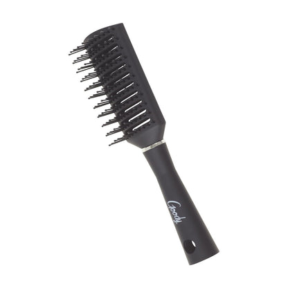 Goody Detangle It Vented Hair Brush - Quick Drying Detangler with Flexible Silicone Bristles for All Hair Types (Black)