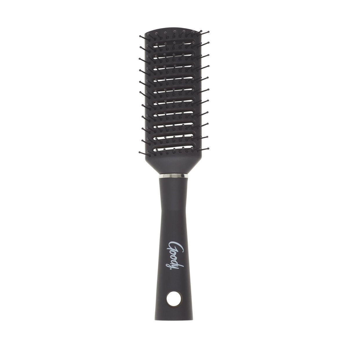 Goody Detangle It Vented Hair Brush - Quick Drying Detangler with Flexible Silicone Bristles for All Hair Types (Black) - görsel 3