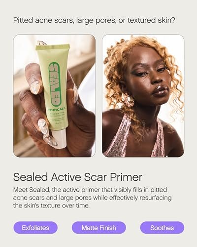 Topicals Sealed Active Scar Filling Primer for Acne Prone Skin - Retinol & Salicylic Acid - 1 Oz Avelisse