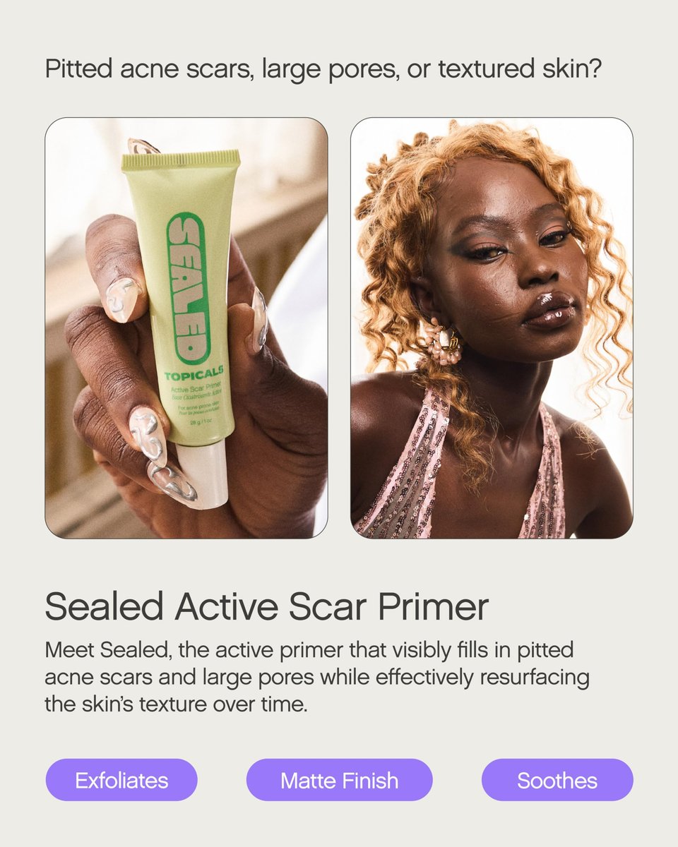 Topicals Sealed Active Scar Filling Primer for Acne Prone Skin - Retinol & Salicylic Acid - 1 Oz Avelisse