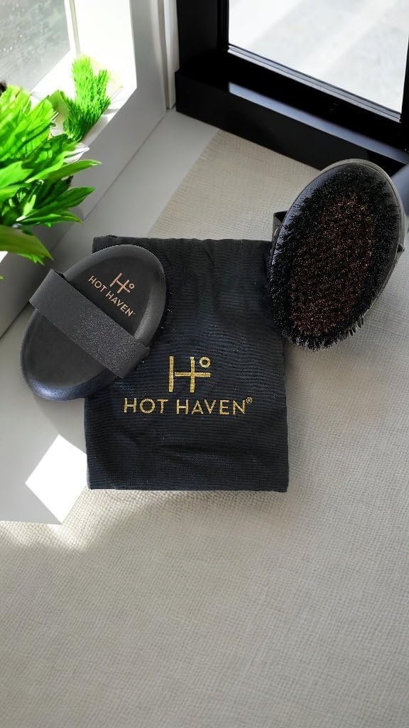 HOT HAVEN Ionic Copper Dry Brushing Body Brush for Lymphatic Drainage & Exfoliation Avelisse