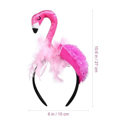 CARMELIT Creative Flamingo Hat - Pink Flamingo Headband Hair Tropical Accessories Flamingo Party Supplies Cute Flamingo Costume for Women