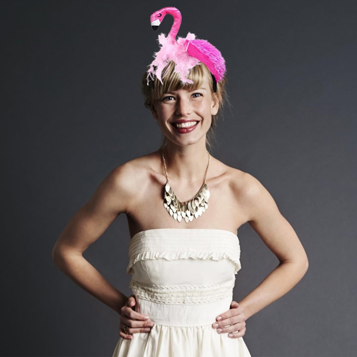 CARMELIT Creative Flamingo Hat - Pink Flamingo Headband Hair Tropical Accessories Flamingo Party Supplies Cute Flamingo Costume for Women - görsel 13