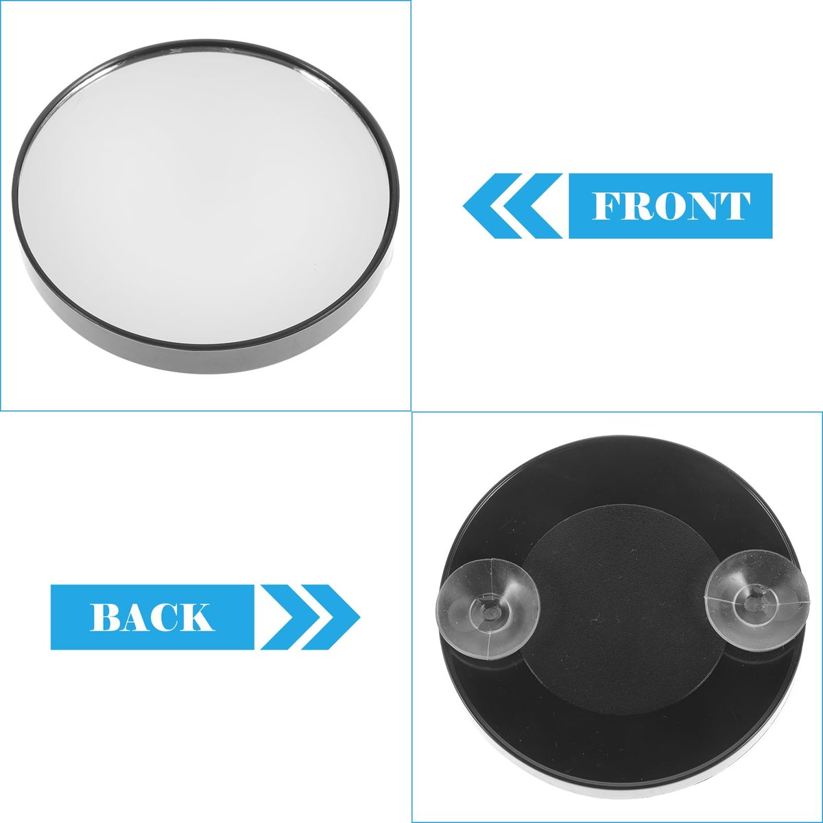 FRCOLOR 2-Pack 5X Magnifying Compact Makeup Mirror with Suction Cups – Small Round Portable Cosmetic Mirror for Bathroom Wall, Travel, and Vanity - görsel 15