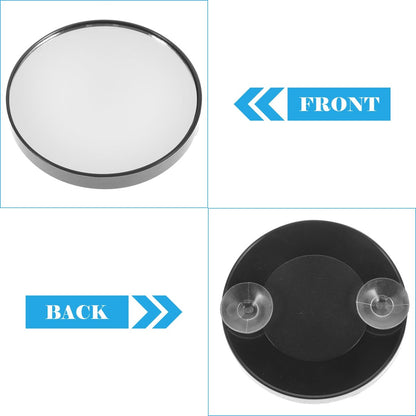FRCOLOR 2-Pack 5X Magnifying Compact Makeup Mirror with Suction Cups – Small Round Portable Cosmetic Mirror for Bathroom Wall, Travel, and Vanity