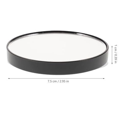 FRCOLOR 2-Pack 5X Magnifying Compact Makeup Mirror with Suction Cups – Small Round Portable Cosmetic Mirror for Bathroom Wall, Travel, and Vanity
