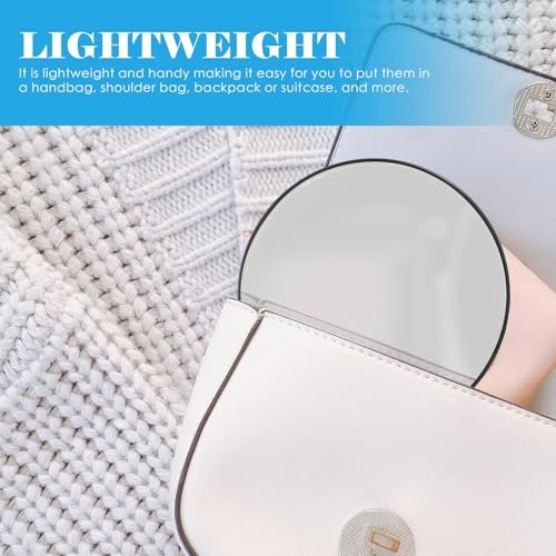 FRCOLOR 2-Pack 5X Magnifying Compact Makeup Mirror with Suction Cups – Small Round Portable Cosmetic Mirror for Bathroom Wall, Travel, and Vanity - görsel 12