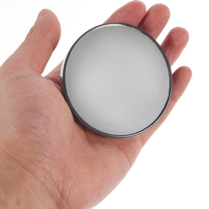 FRCOLOR 2-Pack 5X Magnifying Compact Makeup Mirror with Suction Cups – Small Round Portable Cosmetic Mirror for Bathroom Wall, Travel, and Vanity