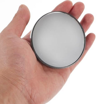 FRCOLOR 2-Pack 5X Magnifying Compact Makeup Mirror with Suction Cups – Small Round Portable Cosmetic Mirror for Bathroom Wall, Travel, and Vanity