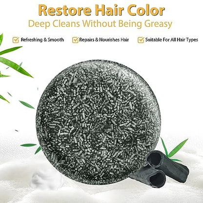 TPTAL Gray Reverse Bar - Natural Hair Darkening Shampoo Bar for Gray Hair Coverage (2-Pack)