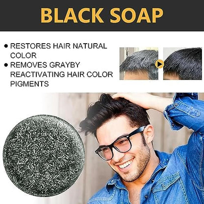 TPTAL Gray Reverse Bar - Natural Hair Darkening Shampoo Bar for Gray Hair Coverage (2-Pack)