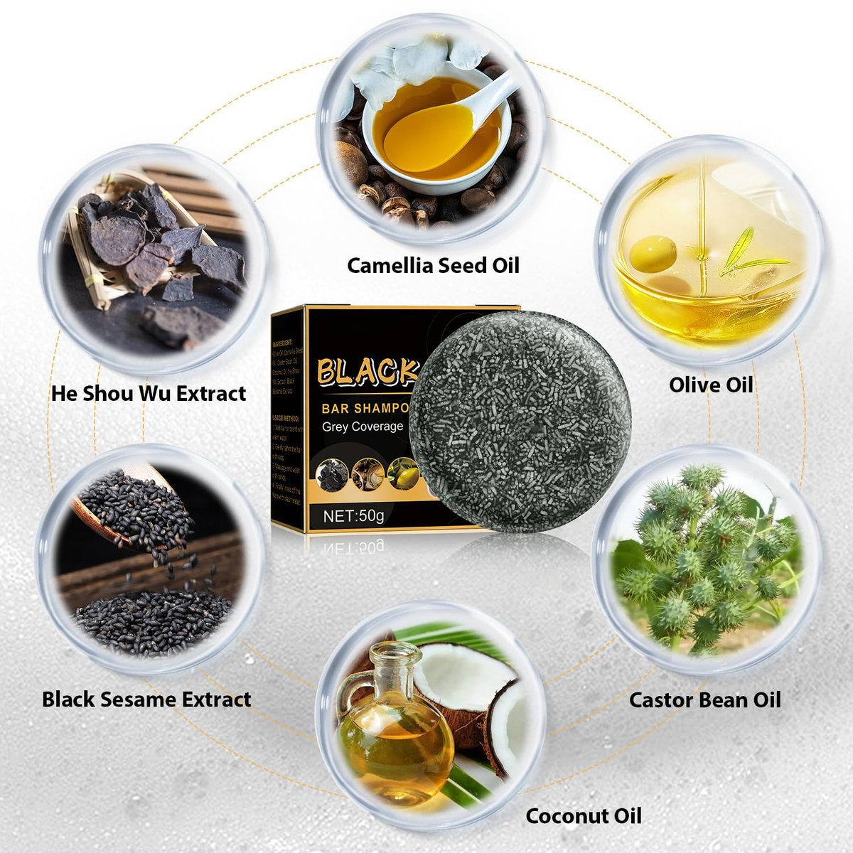 TPTAL Gray Reverse Bar - Natural Hair Darkening Shampoo Bar for Gray Hair Coverage (2-Pack) - görsel 5