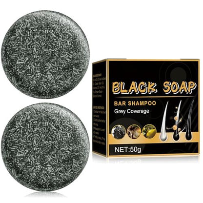 TPTAL Gray Reverse Bar - Natural Hair Darkening Shampoo Bar for Gray Hair Coverage (2-Pack)