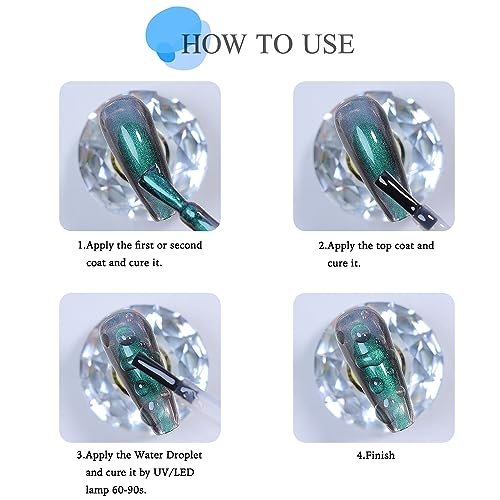 NAILKISS Water Droplet Gel Nail Polish - 15ml Rain Drop Effect Soak Off UV LED Nail Gel for Ice Dew Nail Art Design - görsel 14