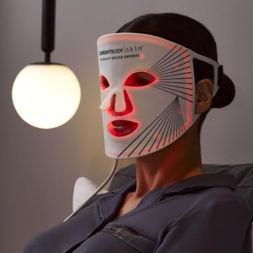 CurrentBody Skin LED Light Therapy Face Mask Series 1 - Red Light Anti-Aging Device for Wrinkle Reduction Avelisse