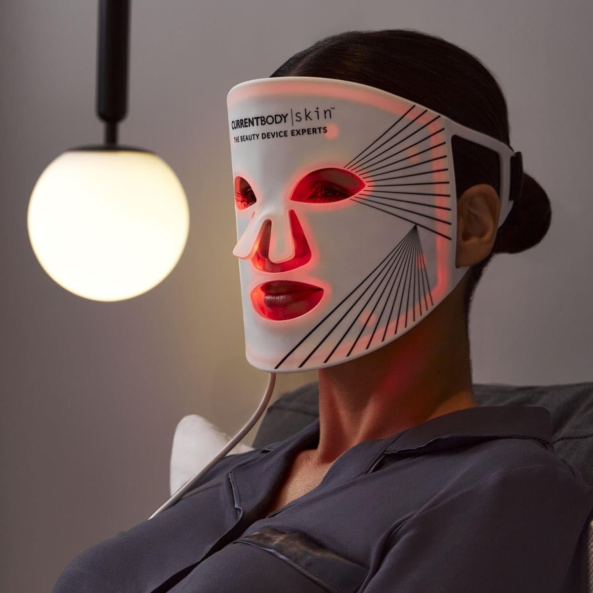 CurrentBody Skin LED Light Therapy Face Mask Series 1 - Red Light Anti-Aging Device for Wrinkle Reduction Avelisse