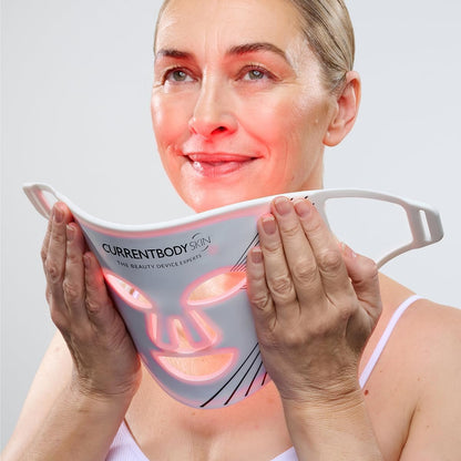 CurrentBody Skin LED Light Therapy Face Mask Series 1 - Red Light Anti-Aging Device for Wrinkle Reduction Avelisse