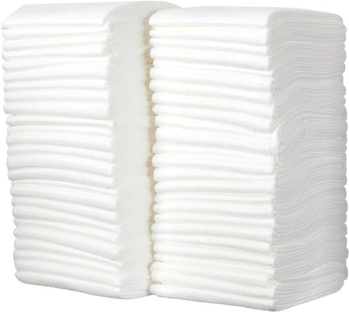 ForPro Professional Collection Premium Disposable Bath Towels - Extra Large 15" x 31.5" White Non-Woven Towels, 50-Count for Salon, Spa & Home Avelisse