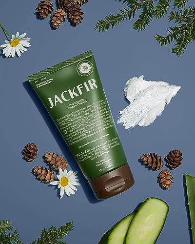 Jackfir The Classic Shave Cream – Smooth Natural Shaving Cream for Men with Hydrating Aloe & Cucumber Extract, EWG Verified, Organic Ingredients, Calms Dry Irritated Skin, 5 Fl Oz Avelisse