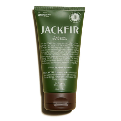 Jackfir The Classic Shave Cream – Smooth Natural Shaving Cream for Men with Hydrating Aloe & Cucumber Extract, EWG Verified, Organic Ingredients, Calms Dry Irritated Skin, 5 Fl Oz Avelisse