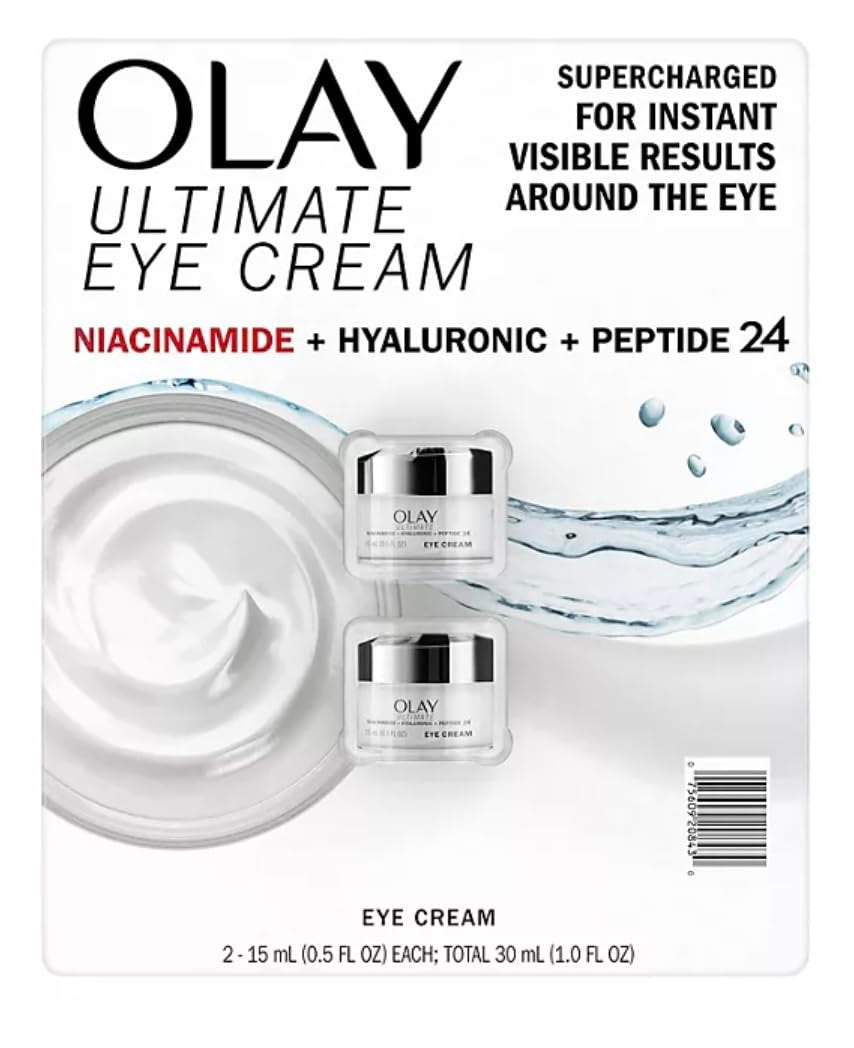 Olay Ultimate Niacinamide + Hyaluronic + Peptide Eye Cream – 0.5 fl. oz. (Pack of 2) Avelisse
