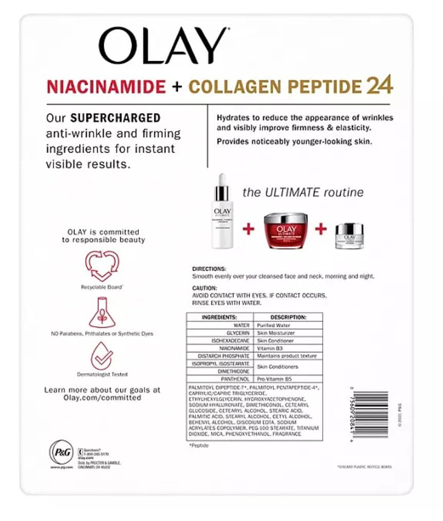 Olay Ultimate Niacinamide + Hyaluronic + Peptide Eye Cream – 0.5 fl. oz. (Pack of 2) Avelisse