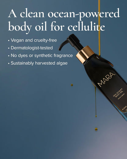 MARA Sea Sculpt Body Oil – Firming & Hydrating Body Oil with Algae, Moringa & Squalane – Helps Improve the Look of Cellulite, Tone & Smooth Skin (4 oz / 120 ml) Avelisse