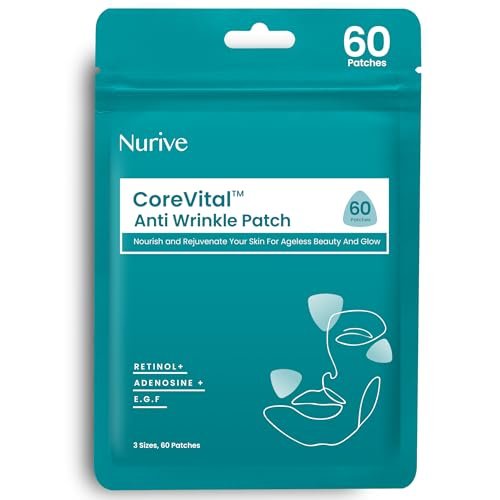 NURIVE Advanced Wrinkle Patches 60ct - Smile Line & Frown Line Patches with Retinol & Collagen, Invisible Overnight Face Wrinkle Tape, Korean Skin Care, Small (Face) - görsel 2