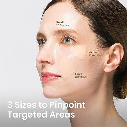 NURIVE Advanced Wrinkle Patches 60ct - Smile Line & Frown Line Patches with Retinol & Collagen, Invisible Overnight Face Wrinkle Tape, Korean Skin Care, Small (Face)